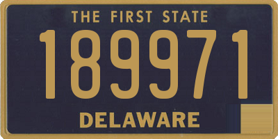 DE license plate 189971