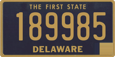 DE license plate 189985