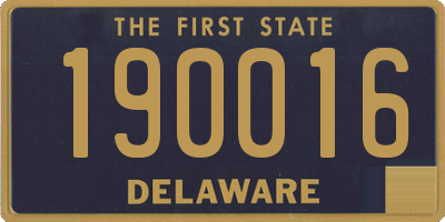 DE license plate 190016