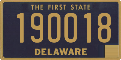 DE license plate 190018