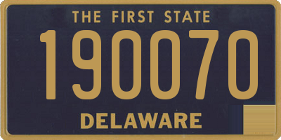 DE license plate 190070