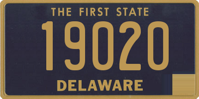 DE license plate 19020