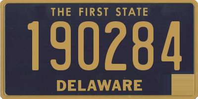 DE license plate 190284