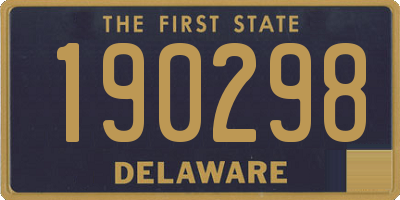 DE license plate 190298