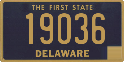 DE license plate 19036