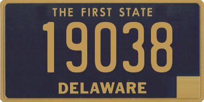 DE license plate 19038