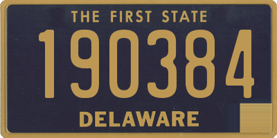 DE license plate 190384