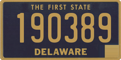 DE license plate 190389