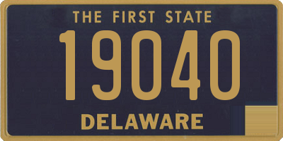 DE license plate 19040