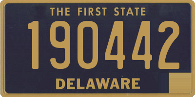 DE license plate 190442