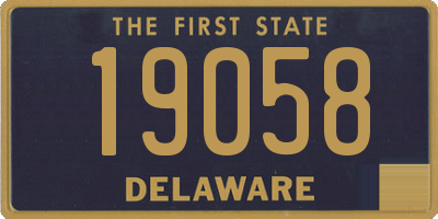 DE license plate 19058