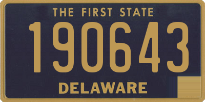 DE license plate 190643