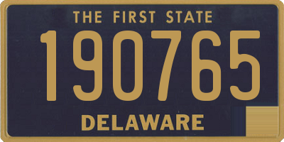 DE license plate 190765