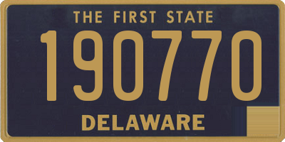 DE license plate 190770