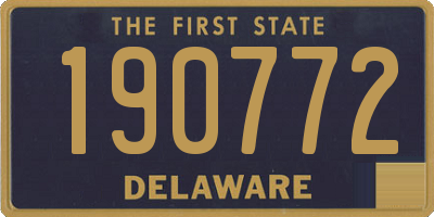 DE license plate 190772
