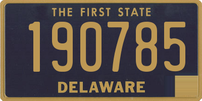 DE license plate 190785