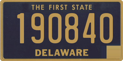 DE license plate 190840