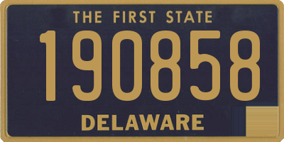 DE license plate 190858