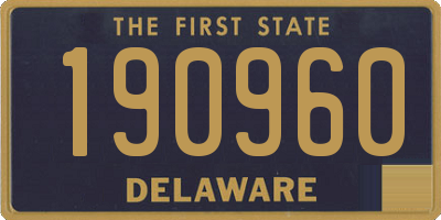 DE license plate 190960