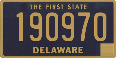 DE license plate 190970