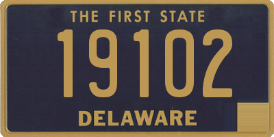 DE license plate 19102