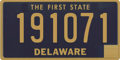 DE license plate 191071