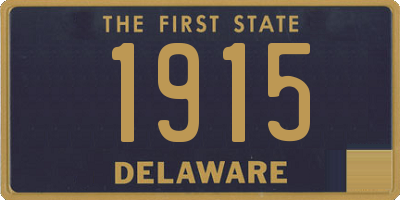 DE license plate 1915