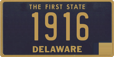 DE license plate 1916