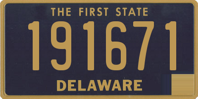 DE license plate 191671