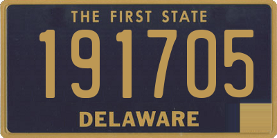 DE license plate 191705