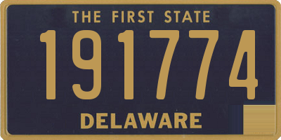 DE license plate 191774