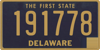 DE license plate 191778