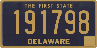 DE license plate 191798