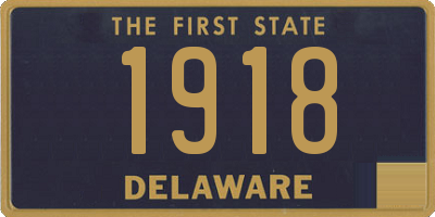 DE license plate 1918