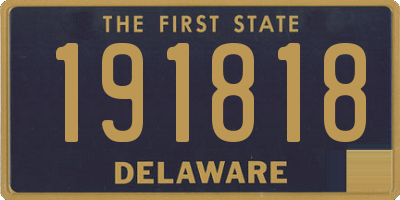 DE license plate 191818