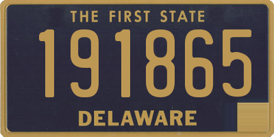 DE license plate 191865