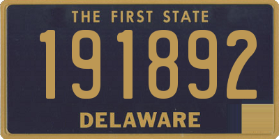 DE license plate 191892