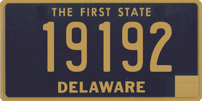 DE license plate 19192