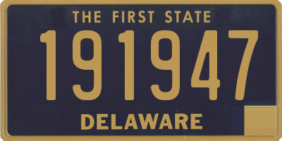 DE license plate 191947