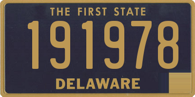 DE license plate 191978
