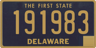 DE license plate 191983