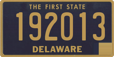 DE license plate 192013