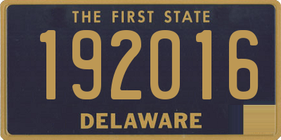 DE license plate 192016