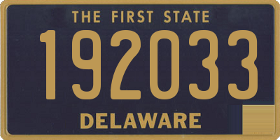 DE license plate 192033