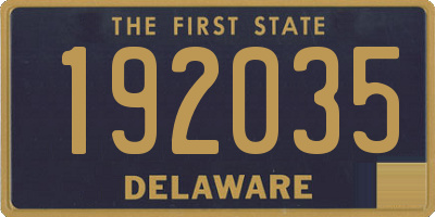DE license plate 192035