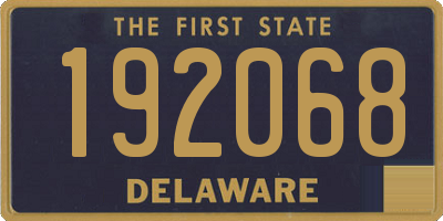 DE license plate 192068