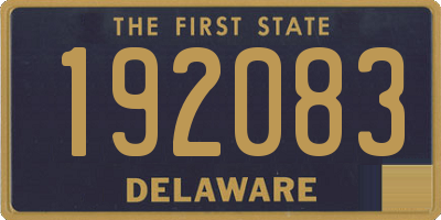 DE license plate 192083
