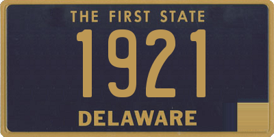 DE license plate 1921