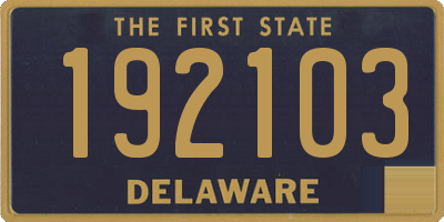 DE license plate 192103