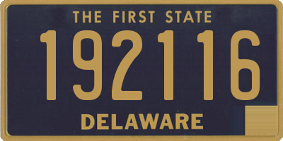 DE license plate 192116